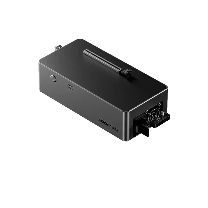 Docking station, AG01, 4 porturi USB Type-C, 140W, dimensiuni compacte, negru