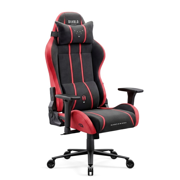 King gamer fotel, Diablo X-One 2.0 Bloody Mary, GentlePro kárpitozás, Memory hab deréktámasz, 160 kg