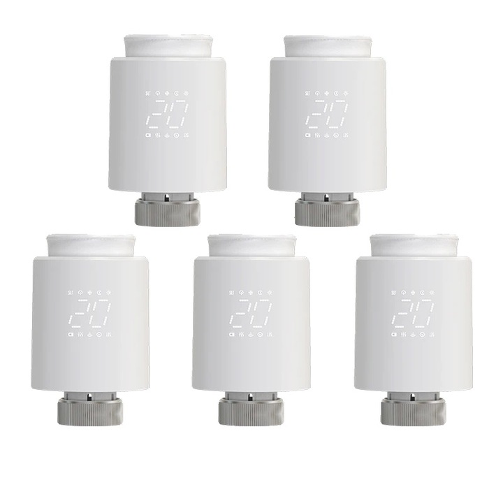 Termosztát okos vezérlő szett 5 db, programozható, fehér, univerzális 5x7x7cm