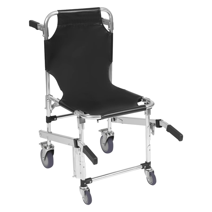 Scaun cu rotile, capacitate mare de incarcare, utilizare versatila, negru, 45x58x93cm