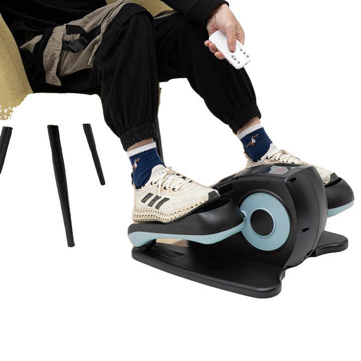 Elektromos fitnesz kerékpár, 60W, 5 állítható sebesség, 35x44x26cm, távirányítóval, maximális terhelhetőség 25kg