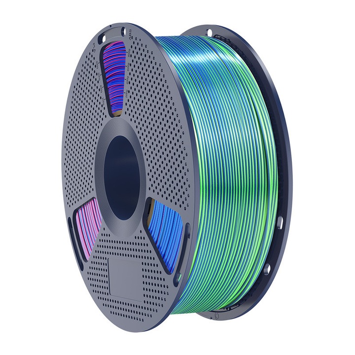 Filament Sunlu PLA+ Silk tricolor (albastru-verde-violet)