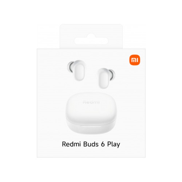 Xiaomi Redmi Buds 6 Play prémium vezeték nélküli Bluetooth fülhallgató, TWS, fehér BHR8773GL