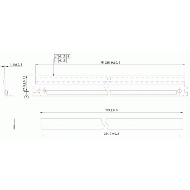 Lamela stergere Compatibil Perfect, HP, HPC CP3525 WB DC Select (KRK-LP182P)