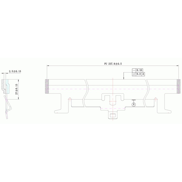 Lamela stergere Compatibil Perfect, Kyocera, KYO DK-17/120 WB DC SELECT (LP18F), Compatibil cu KYOCERA MITA FS-1000, FS-1000 PLUS, FS-1010, FS-1018 MFP, FS-1020D, FS-1030D, FS-1050, FS-1118 MFP, KM-1500, KM-1815, KM-1820 OLIVETTI D-COPIA 1500, 18 MF TRIUM