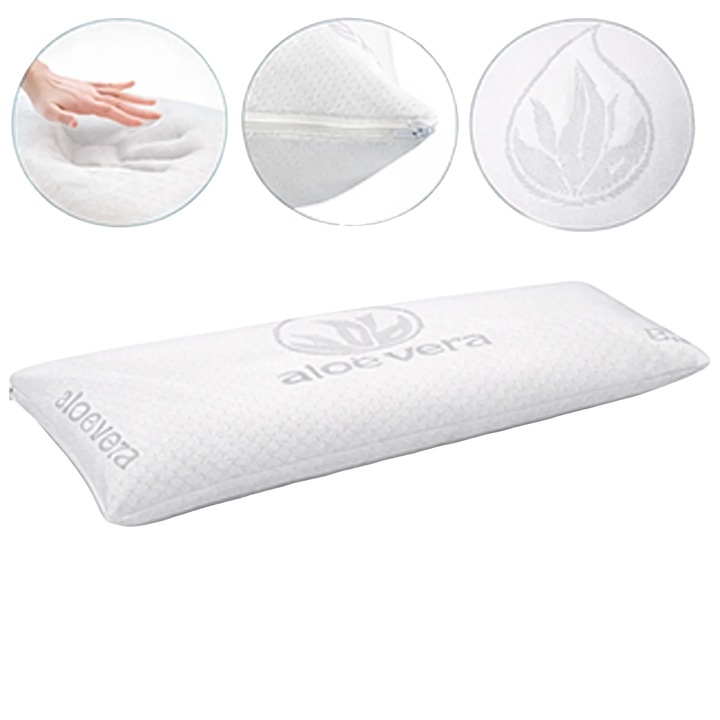 Ergonomikus memóriahabos párna, 90 cm, légáteresztő kialakítás, 1 darab