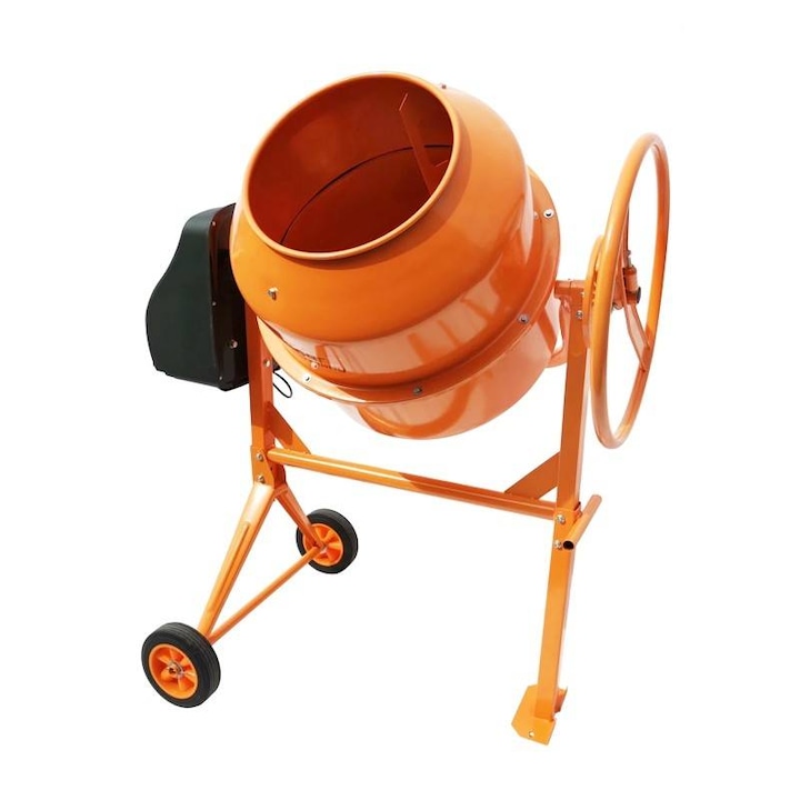 Betoniera 800W, volum cuva 200L, pinion si coroana din fonta, 58Kg Breckner Germany