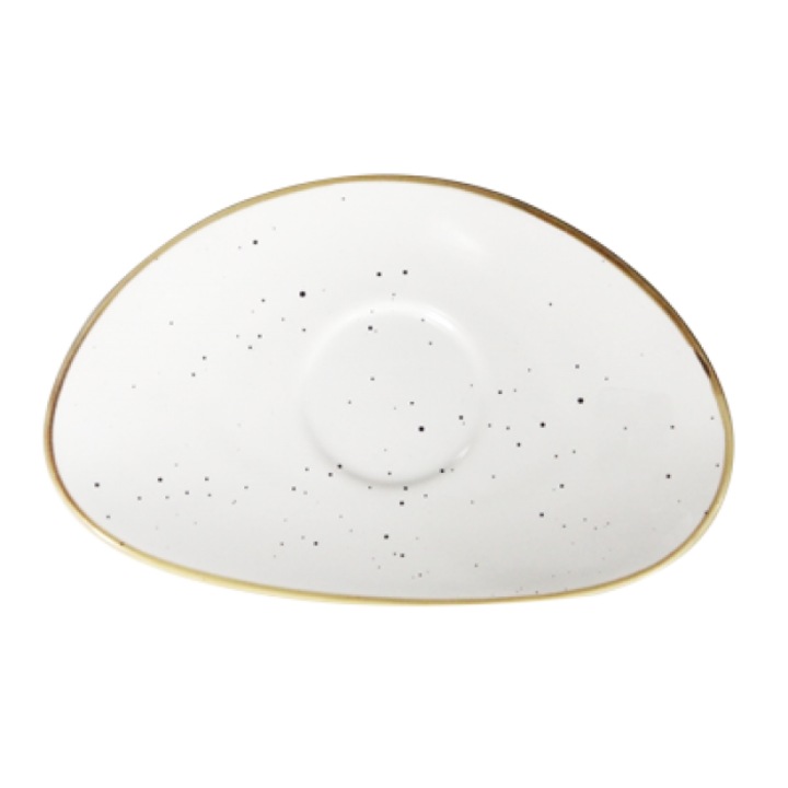 Arizona 6 darabos porcelán tányér és pohártartó készlet, 15 cm