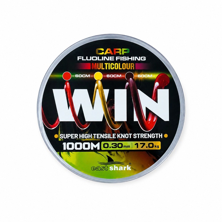 Fir Pescuit Crap Fluorine Multicolour 1000m 0.30mm 17kg Rezistenta Ridicata