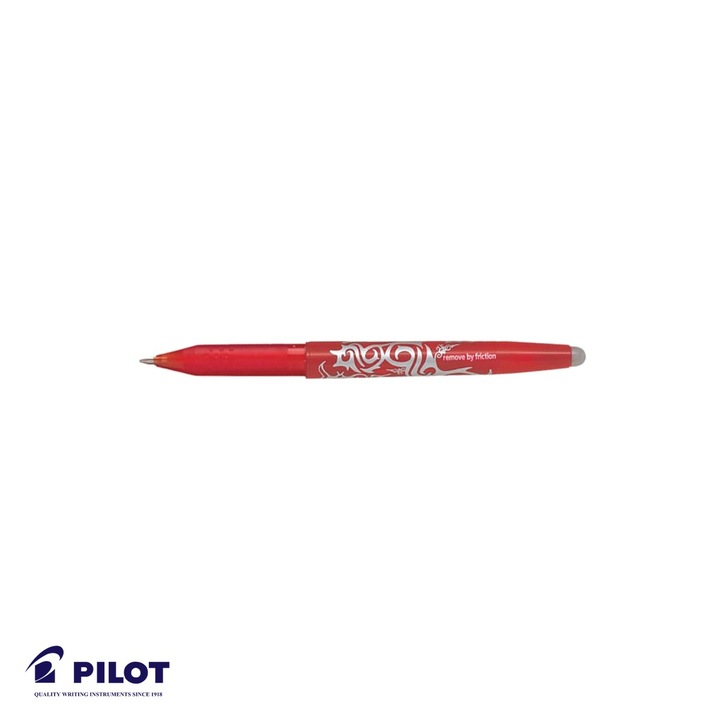 Roller cu cerneala termosensibila Pilot FriXion Ball 0.7mm, scriere rosie, stergere fara deteriorarea hartiei