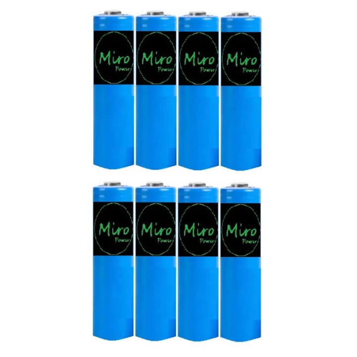 Set 8 baterii reincarcabile Miro Power Li-ion model 14500 3.7v 600Mah