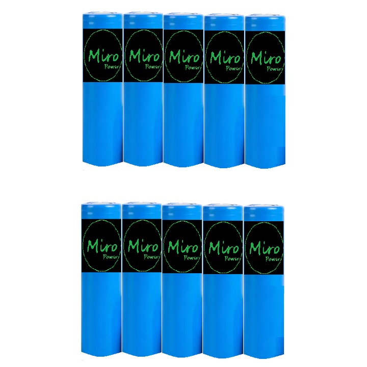 Set 10 baterii reincarcabile Miro Power Li-ion model 14500 3.7v 600Mah - Miro Power