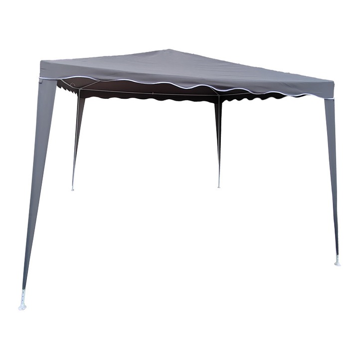 Pavilon Gradina 3x3 m, Antracit fémváz & textil tető, 300x300 cm