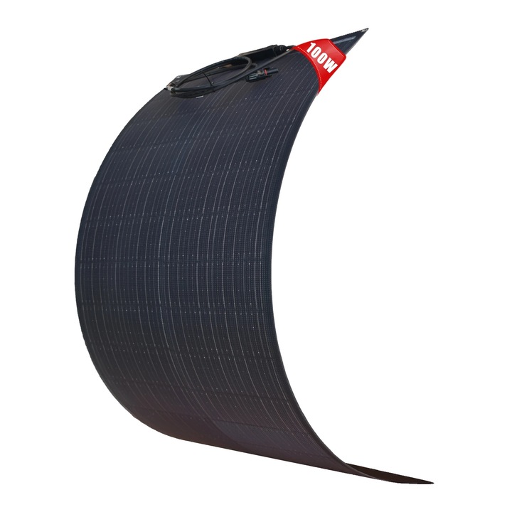 Panou solar flexibil 100W, eficienta 24%, portabil, 112x45x0.25cm