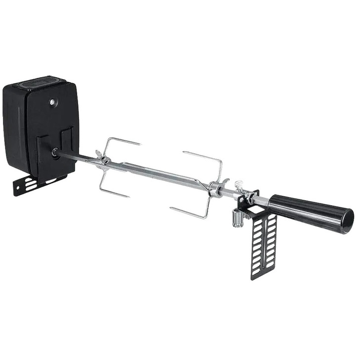 Set Ustensile Gratar, Kit Rotisor Electric, Rotire 360, negru, din otel inoxidabil 304