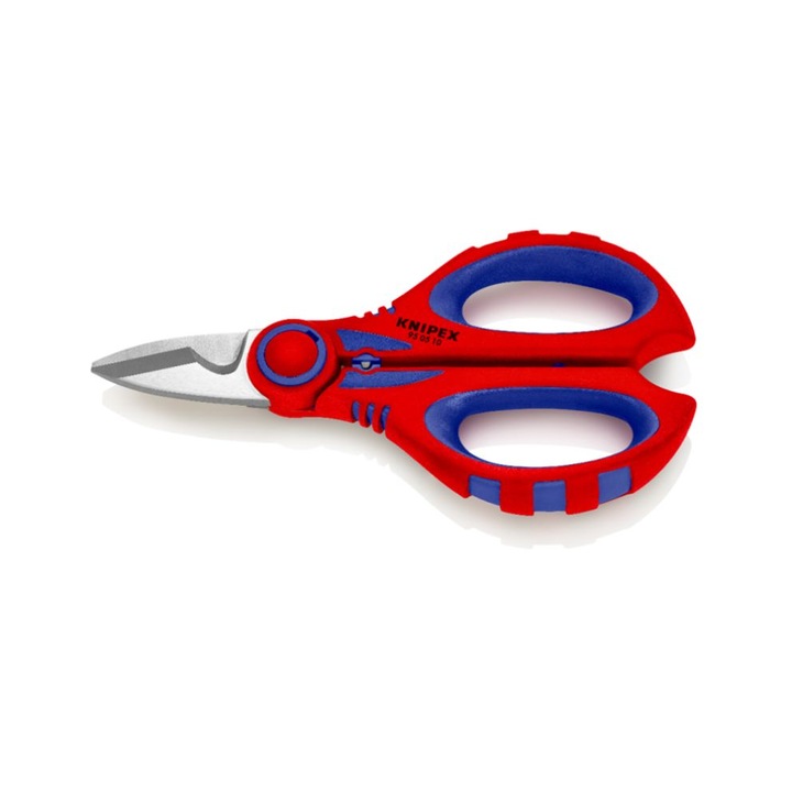 Foarfeca de electrician, Knipex, 95 05 10 SB, cu brate cu mansoane multicomponente, rigidizate cu fibra de sticla