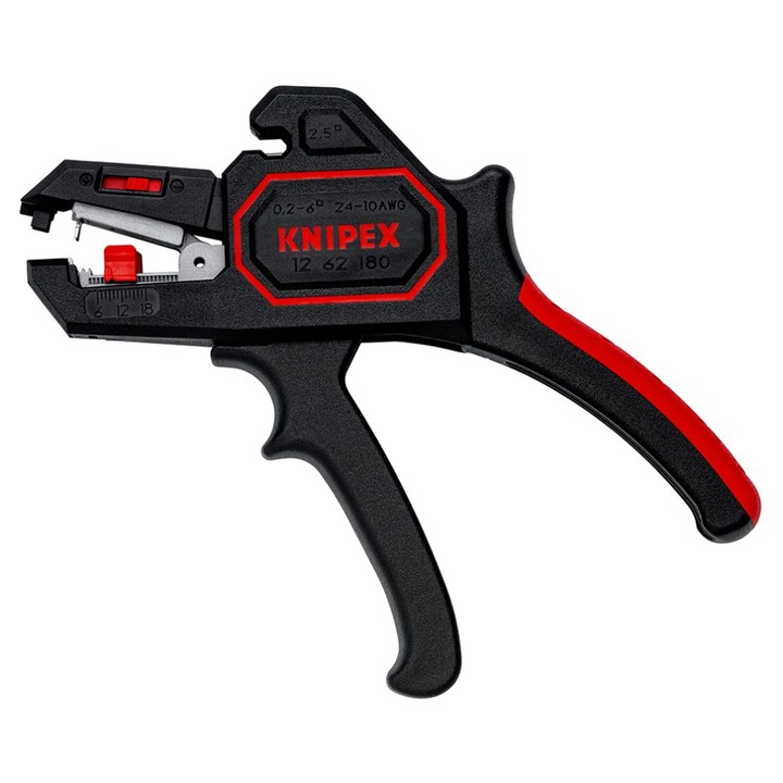 Cleste dezizolator automat, Knipex, 12 62 180, nu necesita reglaj manual
