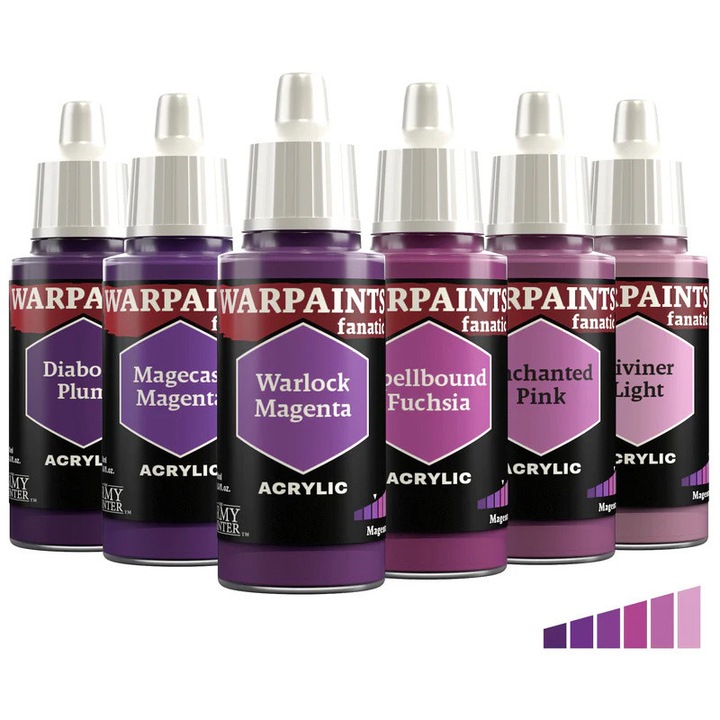Flexible Triád festékkészlet: Magenták, Warpaints Fanatic, The Army Painter, 6 x 18ml