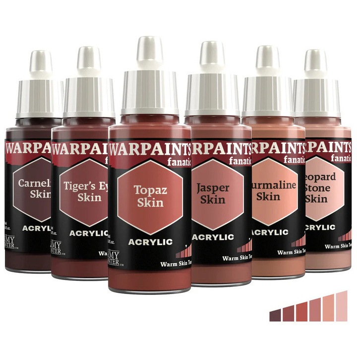 Flexible Triad festékkészlet: Meleg bőrtónusok, Warpaints Fanatic, The Army Painter, 6 x 18ml