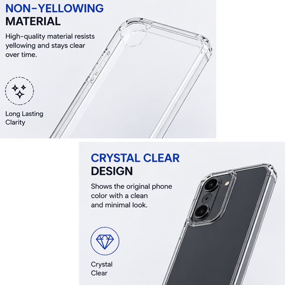 BestCase® Husa Clear Silicon Compatibila cu OPPO Reno15, Anti soc, Protectie camera, Transparent