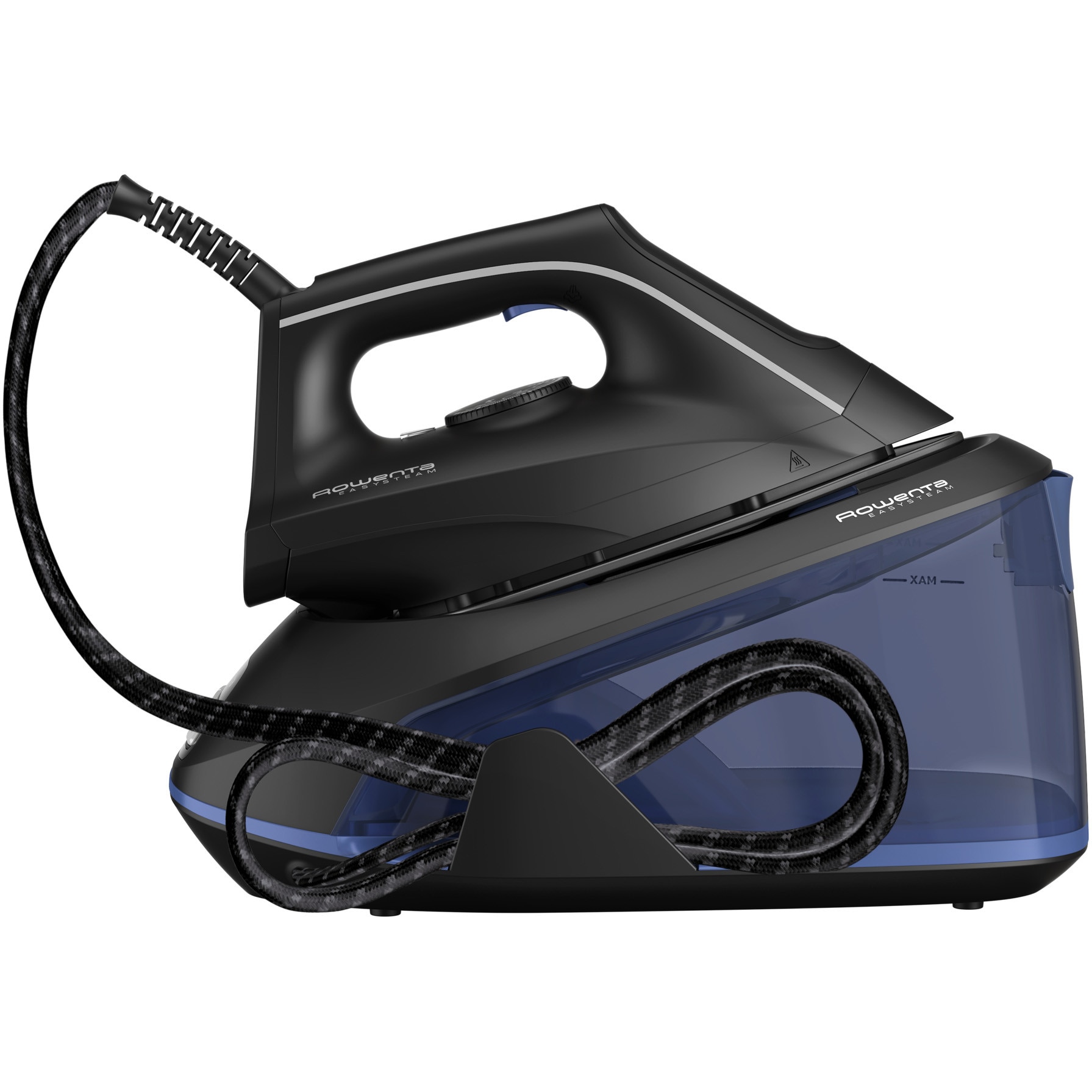 Centru de calcat Rowenta VR5121F0, statie de calcat, 2400W, presiune 5.2 bar, rezervor 1400 ml, negru/albastru, 1 buc