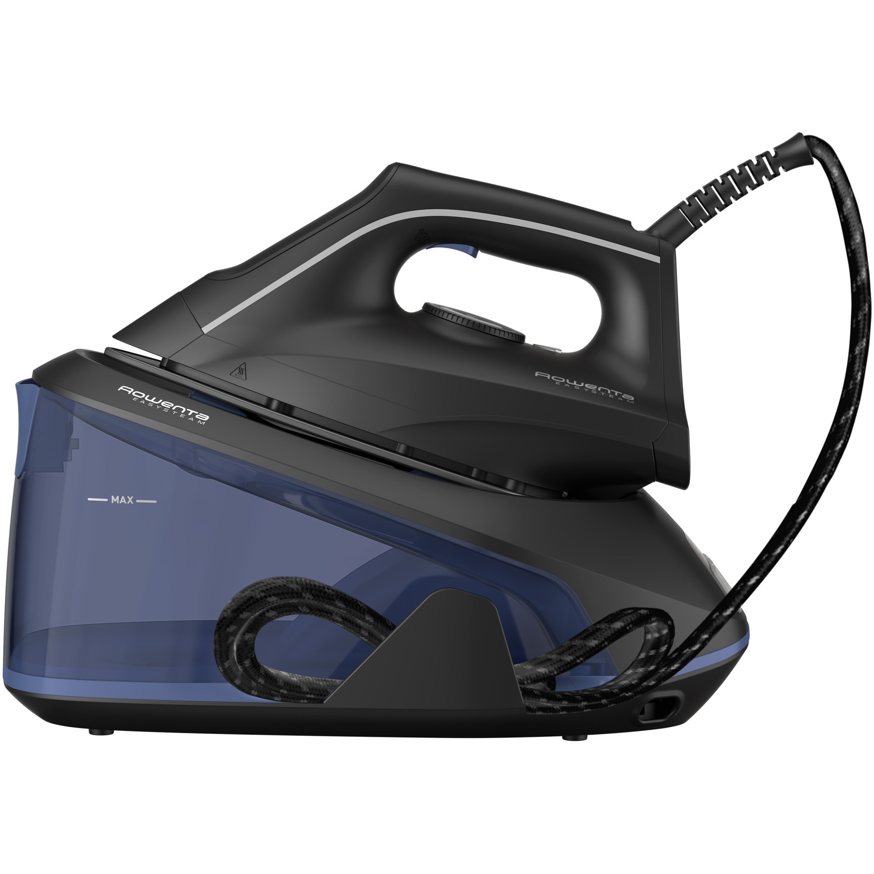 Centru de calcat Rowenta VR5121F0, statie de calcat, 2400W, presiune 5.2 bar, rezervor 1400 ml, negru/albastru, 1 buc
