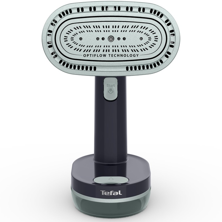 Aparat de calcat vertical cu abur Tefal AeroSteam S DT9314E0, 1420 W, abur variabil 0 - 20 g/min, rezervor apa 150 ml, talpa ceramica, autonomie 7 minute, verde & negru