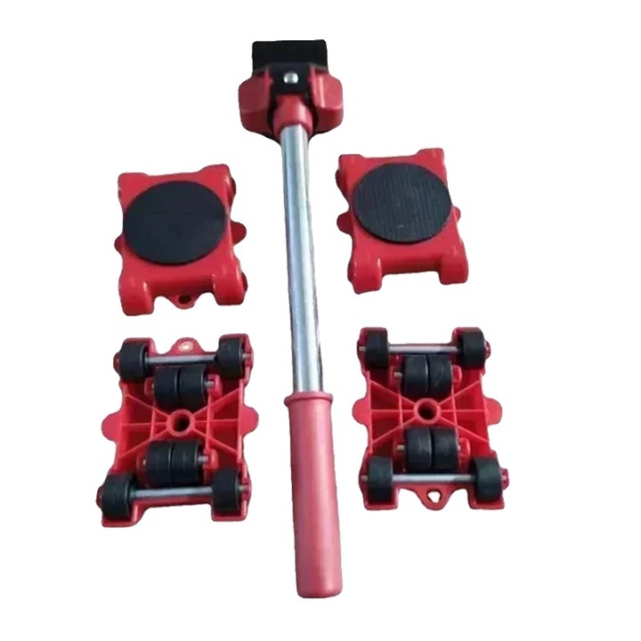 Set unelte pentru mutat mobilier, role rezistente, utilizare usoara, plastic, multicolor