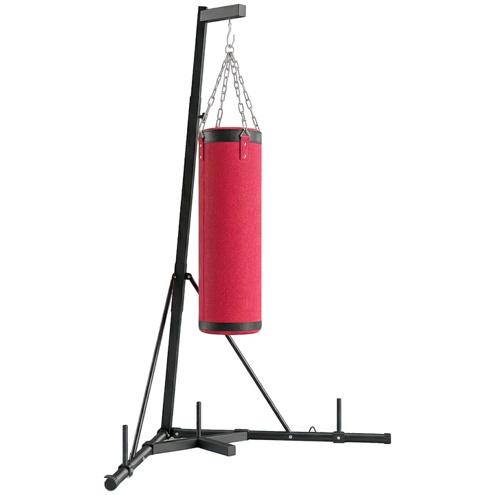 Boxzsák tartó, SPORTNOW, Acél, Vászon, 175cm x 91cm x 231cm, Piros