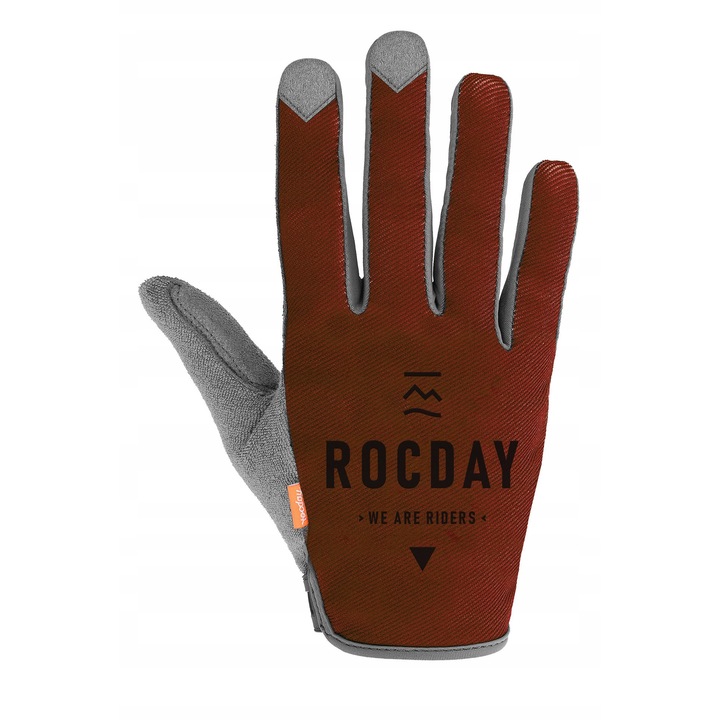 ROCDAY Element sportkesztyű, piros, S méret, szilikon applikációkkal és CLARINO anyaggal