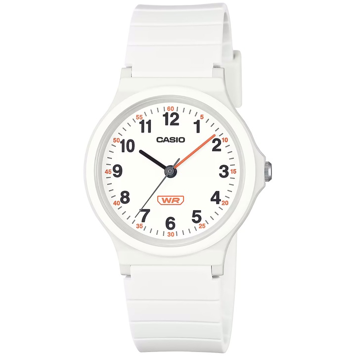 Casio gyerekóra, LQ-24B-7B, műanyag tok, műanyag szíj, fehér, 31, 5x36mm