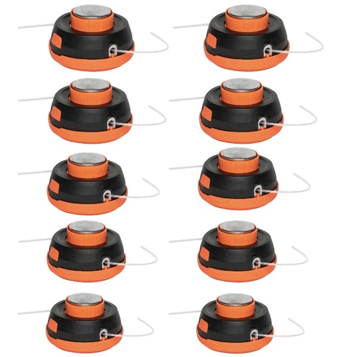 Tambur készlet narancssárga kontúrral és csapággyal Easy Feed bozótvágóhoz, fém gomb, 10 darab, 2.4-6 mm