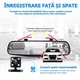 Огледало за кола с камера Dash Cam XPQKDC®, 4.3 инча екран, Full HD 1080P, включена камера за задно виждане, широк ъгъл на видимост, нощно виждане, G-сензор, цикличен запис, асистент за паркиране, водоустойчиво