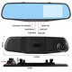 Огледало за кола с камера Dash Cam XPQKDC®, 4.3 инча екран, Full HD 1080P, включена камера за задно виждане, широк ъгъл на видимост, нощно виждане, G-сензор, цикличен запис, асистент за паркиране, водоустойчиво