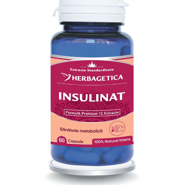 Supliment alimentar Insulinat, Herbagetica, 60 capsule