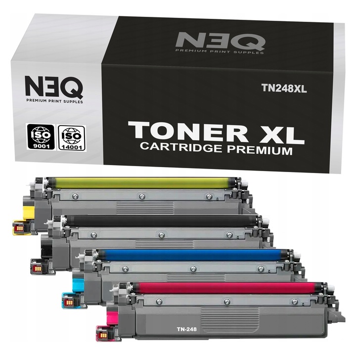 Toner készlet NEQ TN-248 XL, 4 szín (fekete, sárga, kék, piros), 3000 oldal fekete, 2300 oldal színes