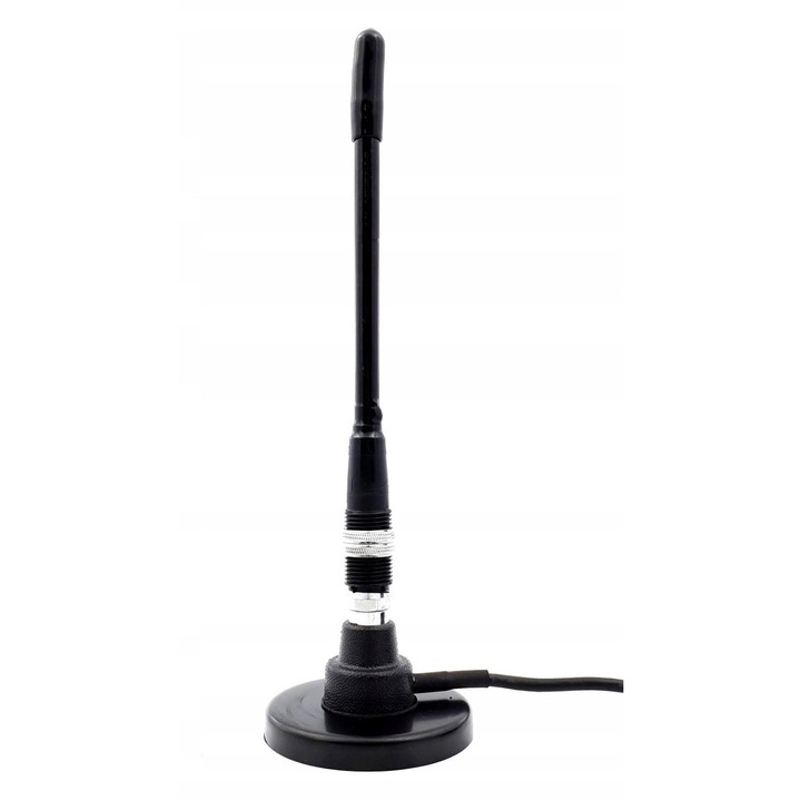 CB antenna Solarcon A-108 PM, 26cm, mágneses talp, frekvencia 26.5-27.5 MHz, kábelhossz 2.7m