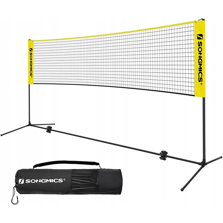 Badminton háló szett 5m, Songmics, állítható magasság 107-155 cm, hordtáskával