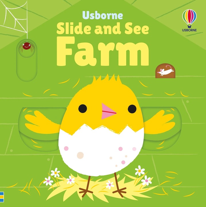 Плъзни и виж Фермата – Книга за деца от 6+ месеца, Usborne