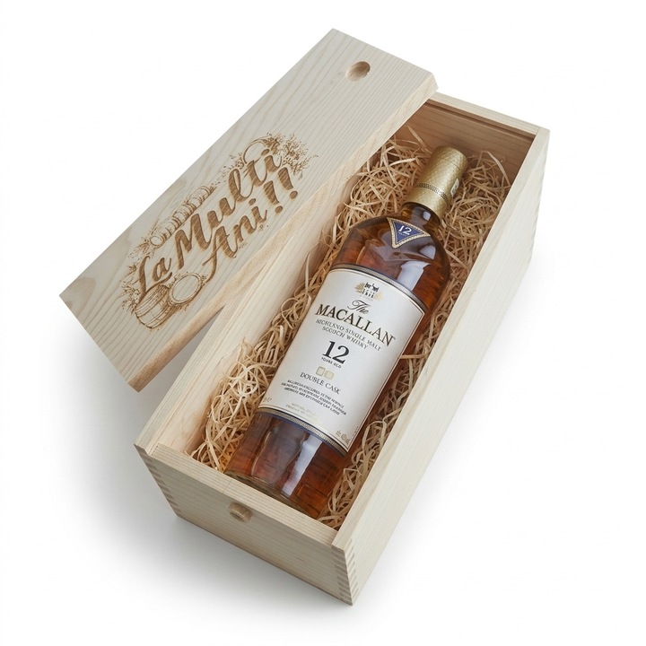 Pachet Cadou Whisky The Macallan 12 ani Double Cask, 40% 0.7L