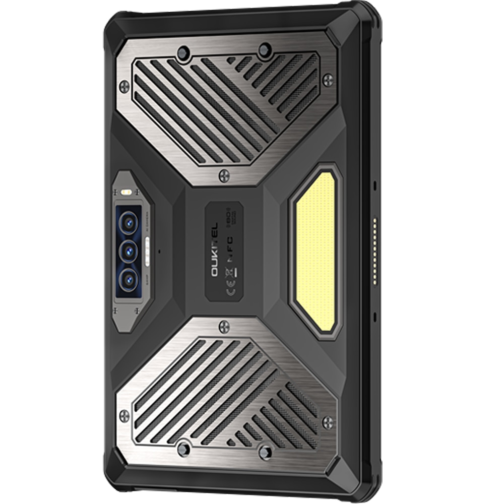 Tableta rugged Oukitel RT10, 5G, Dual-SIM, Wi-Fi, 11-inch 120Hz, Dimensity 7400X, 12GB RAM, 512GB, NFC, GPS, 25000mAh, Android 15