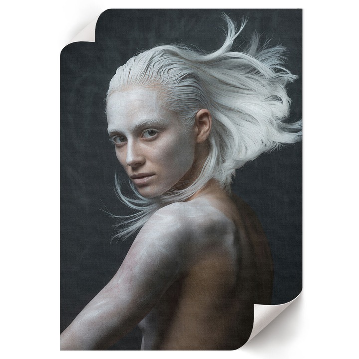 Poster A4 Canvas Decorativ, Wallfluent, Portret Artistic, Alb, 21 x 29.7 cm, Decor Perete Interior, Pentru Living Sau Dormitor, 010030020070000293300