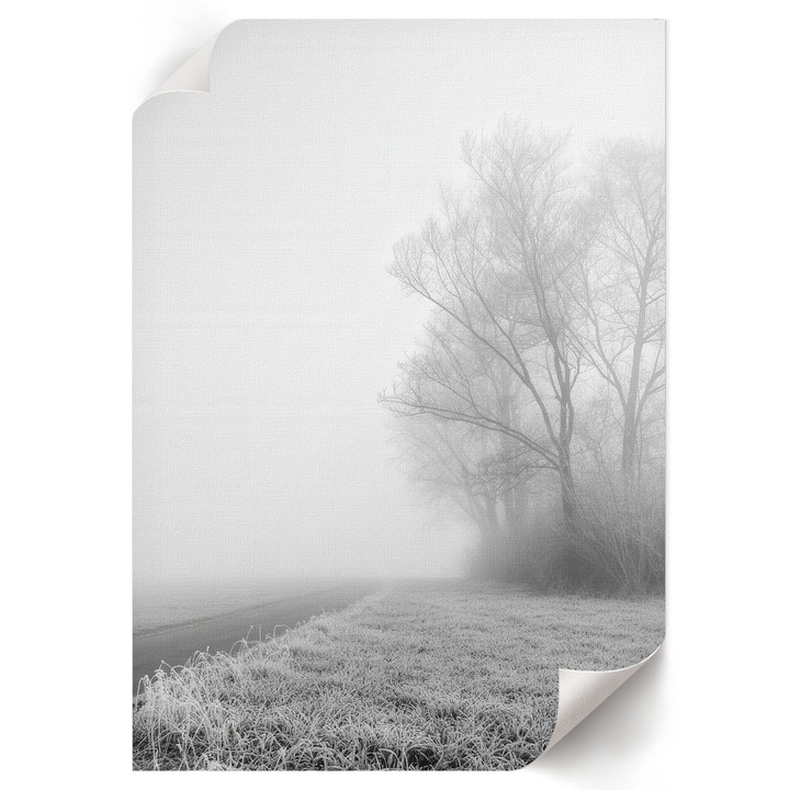 Poster A4 Canvas Decorativ, Wallfluent, Peisaj Cetos, Gri, 21 x 29.7 cm, Decor Perete Interior, Pentru Living Sau Dormitor, 010030020070000293340