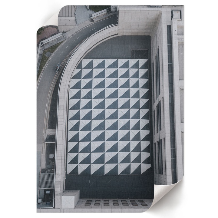 Poster A4 Canvas Decorativ, Wallfluent, Geometrie Urbana, Gri, 21 x 29.7 cm, Decor Perete Interior, Pentru Living Sau Dormitor, 010030020070000293430