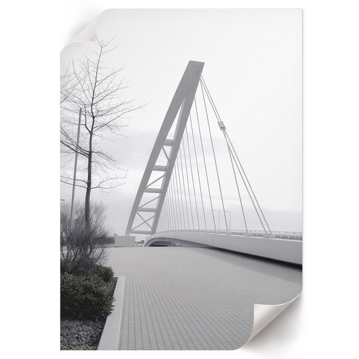 Poster A4 Canvas Decorativ, Wallfluent, Podul Gri, Gri, 21 x 29.7 cm, Decor Perete Interior, Pentru Living Sau Dormitor, 010030020070000293423