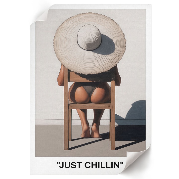 Poster A4 Canvas Decorativ, Wallfluent, Doar Relaxati-Va, Bej, 21 x 29.7 cm, Decor Perete Interior, Pentru Living Sau Dormitor, 010030020070000293777