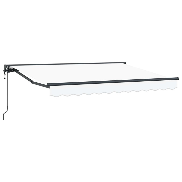 Cort electric retractabil vidaXL, Alb 3, 5 x 2 m