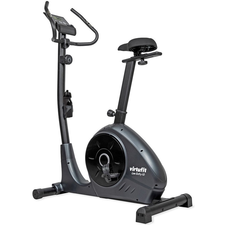 Велоергометър VirtuFit Low Entry Bike 1.0, Черен, 105x51x143 см, Маховик 19 кг, Магнитна съпротива 8 нива, Макс 140 кг