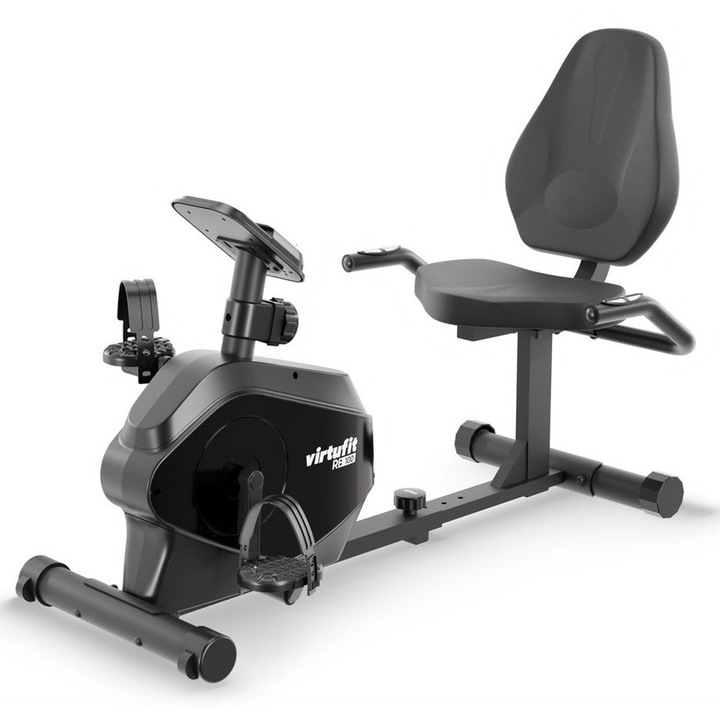 Bicicleta de exercitii VirtuFit RB100 Model 2026, Negru, Volanta 3kg, Rezistenta magnetica 8 nivele, Max 120kg