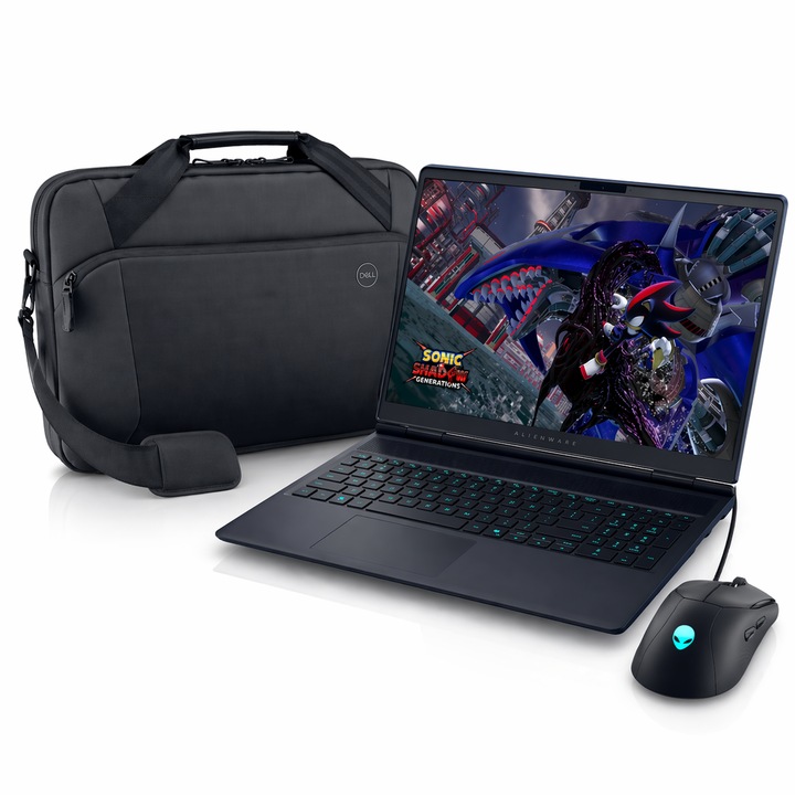 Laptop Dell Alienware, 16GB RAM, 512GB SSD, 16" WQXGA, szett táskával és gaming egérrel